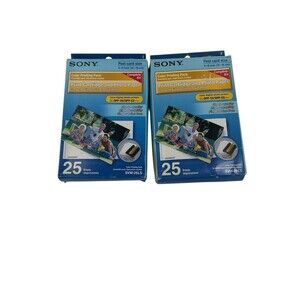 TWO Packs Sony SVM-25LS PHOTO PAPER 25 Prints 4"x 6" DPP-SV Series SVM-25LS